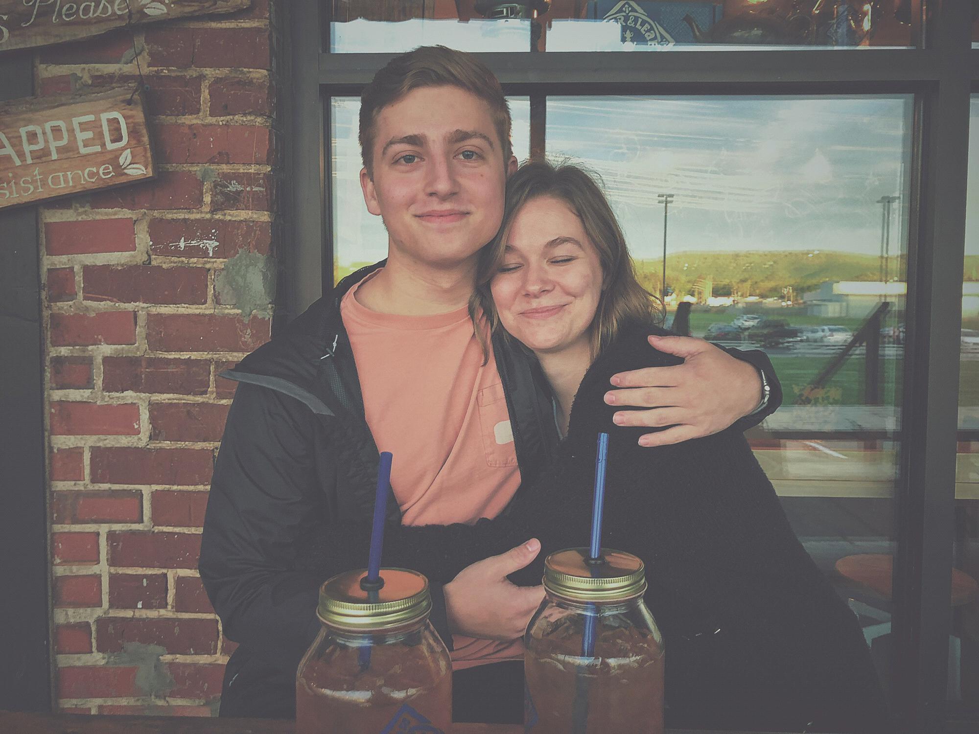 our first date. at piper and leaf.