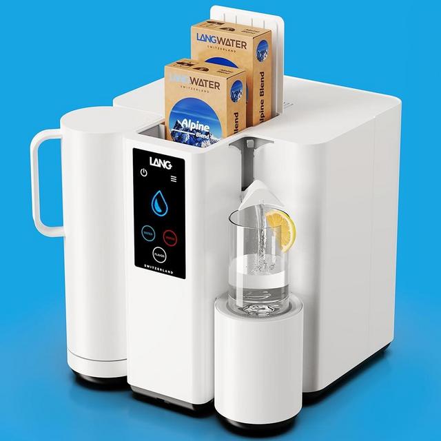 LANG TheWell - Countertop Reverse Osmosis System with Remineralization Water Filter - Includes 2 Packs with Natural Minerals and Salts and 3 Filters