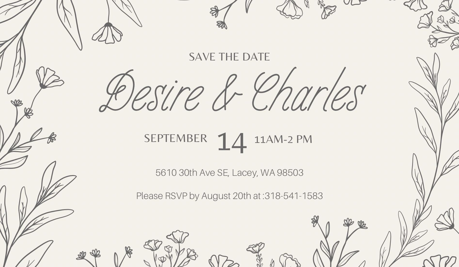 The Wedding Website of Desiré Sawyer and Charles Sawyer