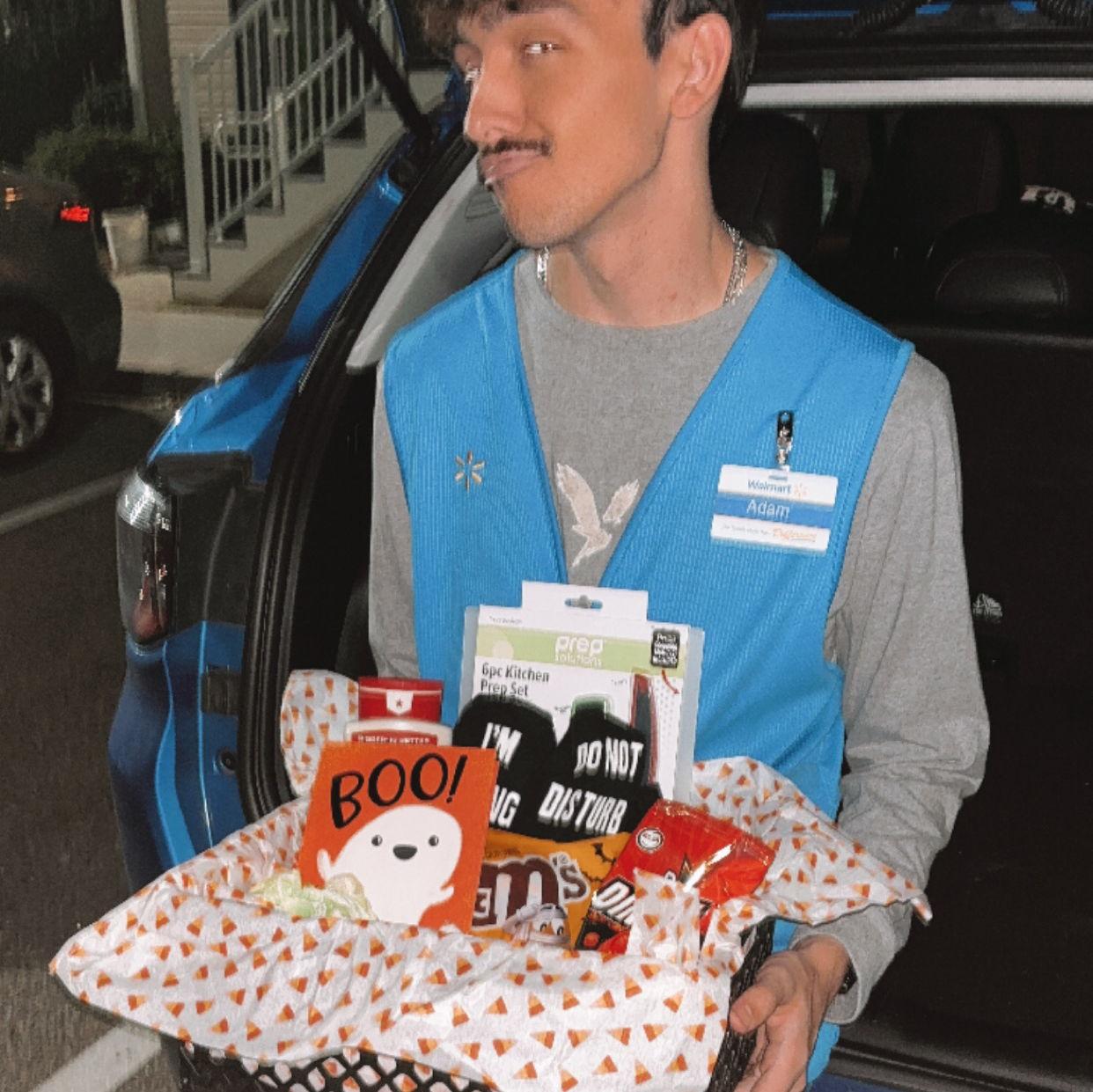 Abby made Adam a boo-basket