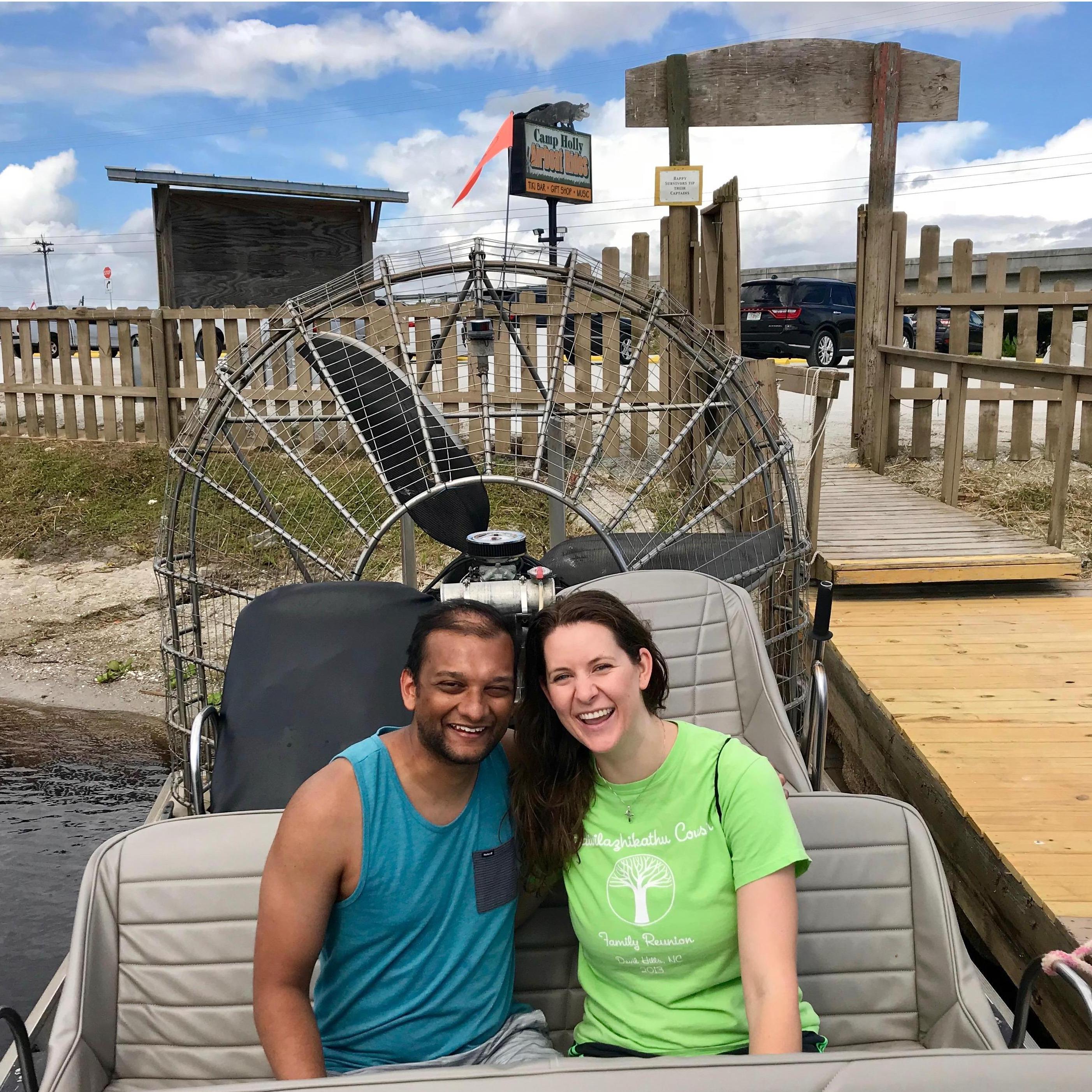 Air boating on the St. John's River in Florida