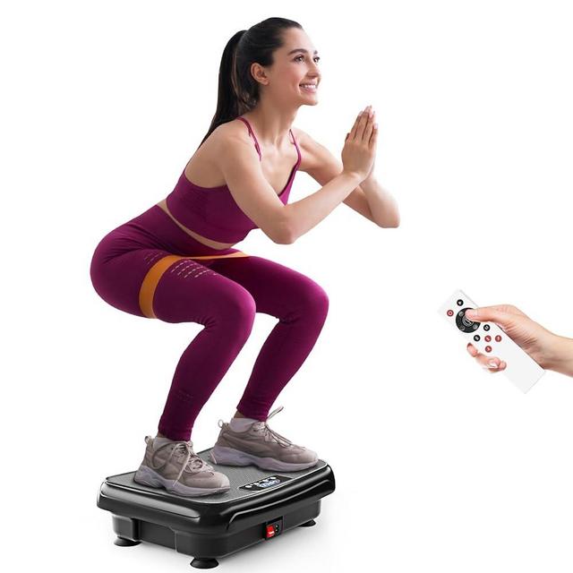 Vibration Plate Exercise Machine: TISSCARE Mini Vibrating Plates for Lymphatic Drainage and Weight Loss, 400Lbs Capacity Full Body Power Shake Workout Platform for Home Cardio Fitness