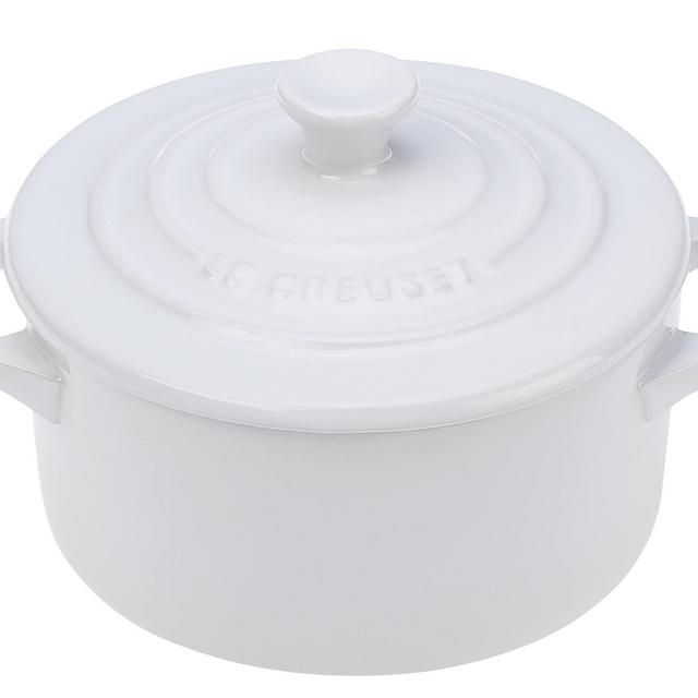 Le Creuset Stoneware Mini Round Cocotte, 14 oz., White