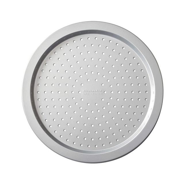 KitchenAid Nonstick Aluminized Steel Pizza Crisper, 14-Inch, Silver