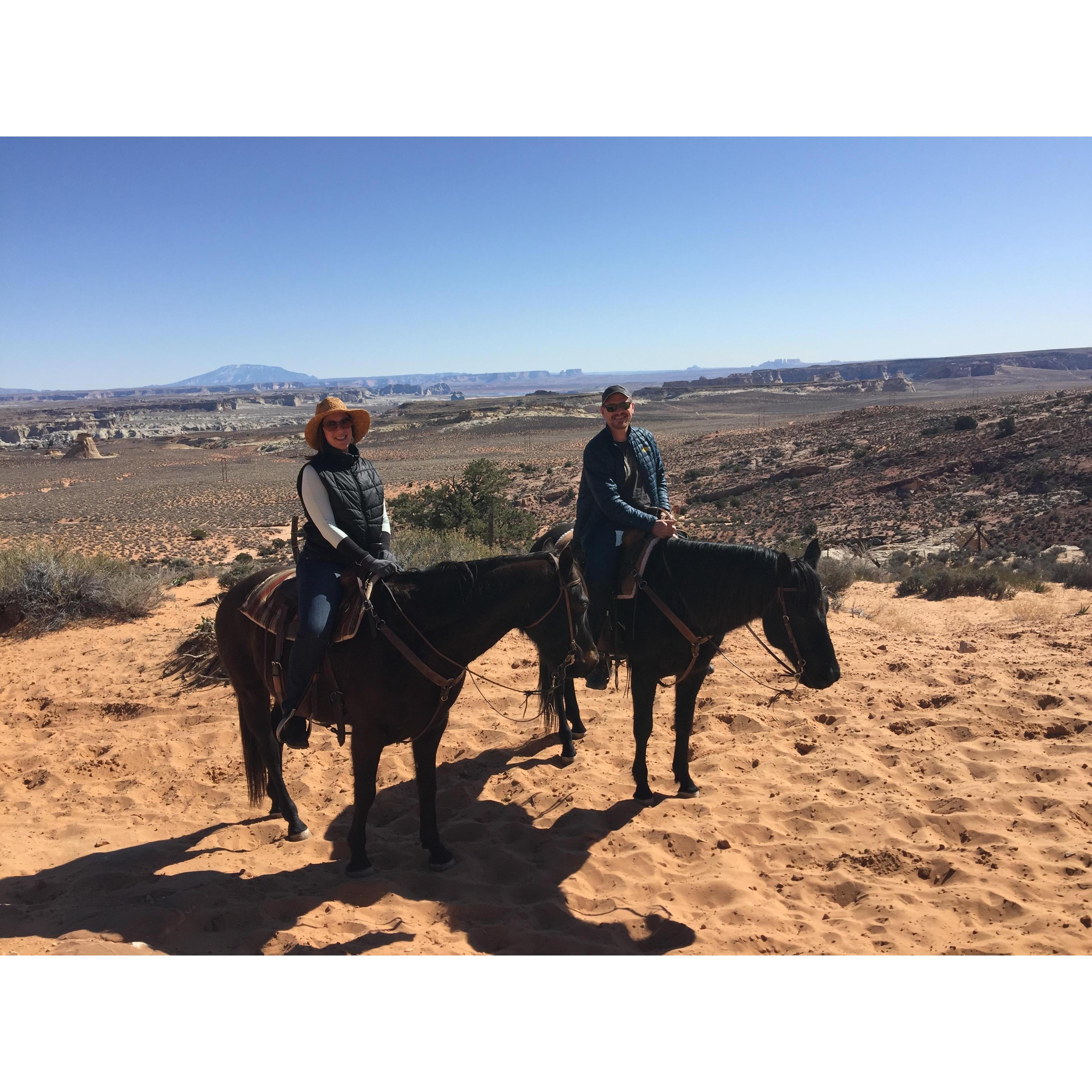 Love Is: Samantha Riding a Horse in the Desert For Christopher’s Joy of Horseback Riding