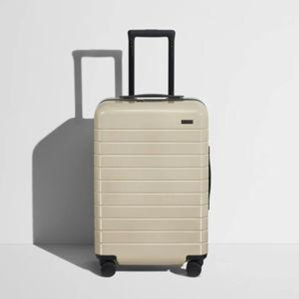 Shop The Bigger Carry-On suitcase in Salt White (Gloss)
