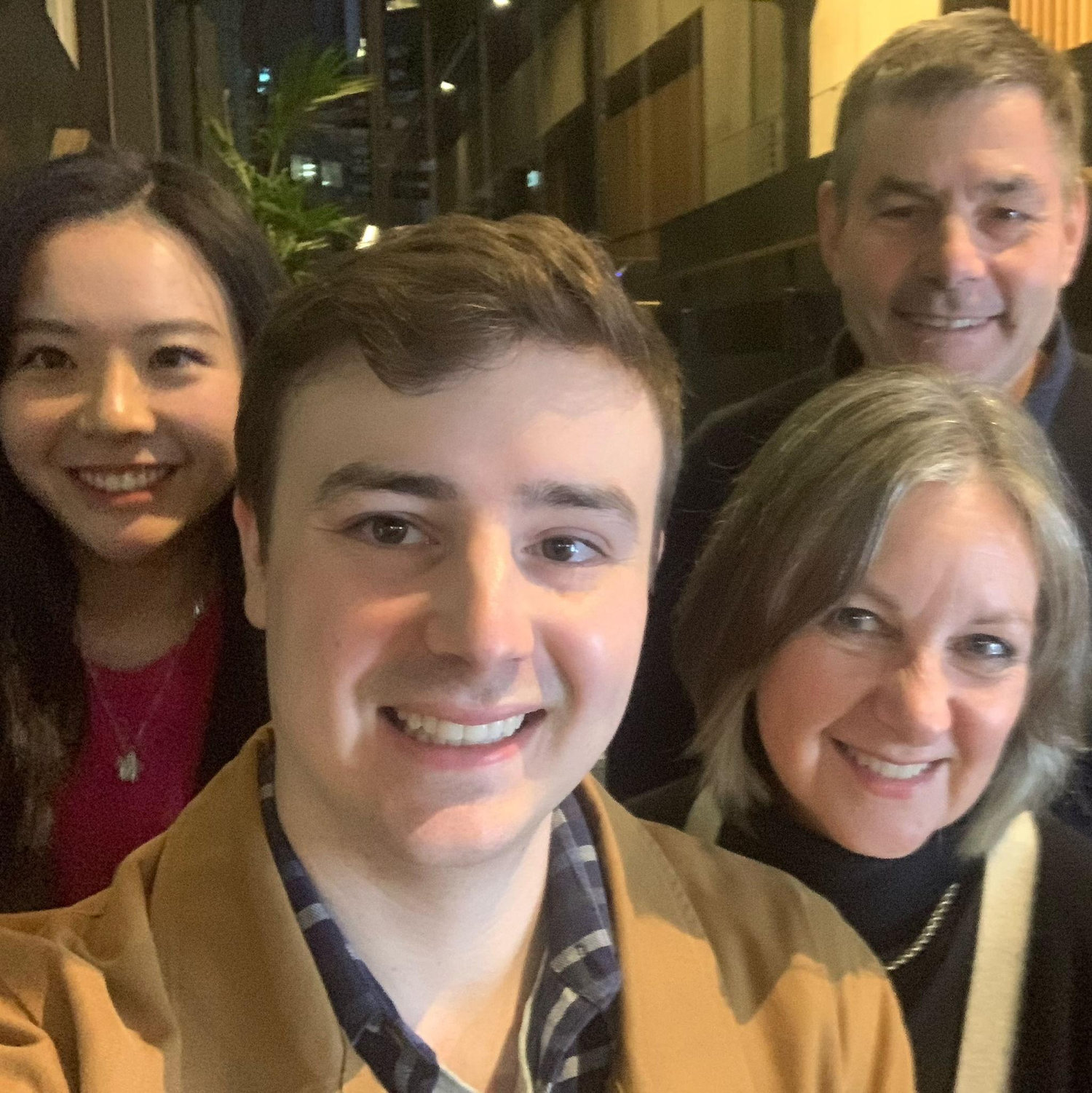 April 2024, Auckland - Out for Andrew's Birthday dinner! Hopefully Andrew isn't paying...