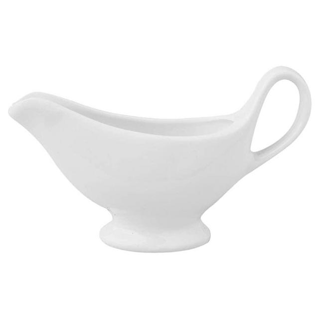 Cabilock Porcelain Gravy Boat Ceramic Sauce Boat White Cream Sugar Dish Sauce Dipping Bowl Creamer Pitcher Gravey Pourer Sauce Jug Seasoning Container for Salad Dressings Milk Broth
