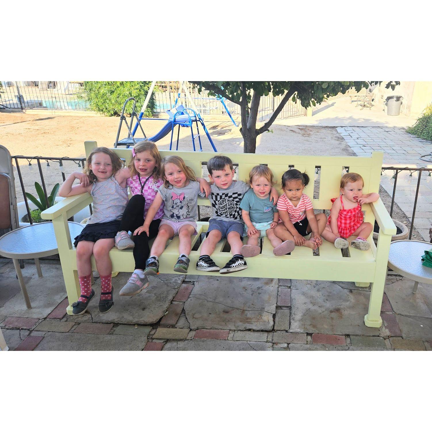 Flower Girls - Kara's nieces Rosemary, Kinsley, Jane, Ruth, Julia & Brielle