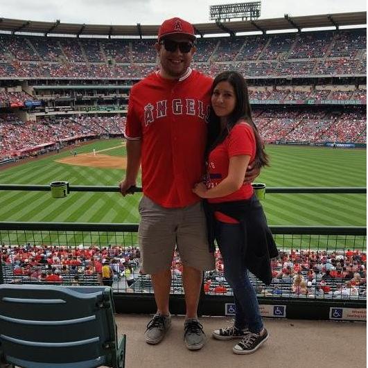 One of our first baseball games! I now, am not allowed to eat a hotdog. It's bad luck.