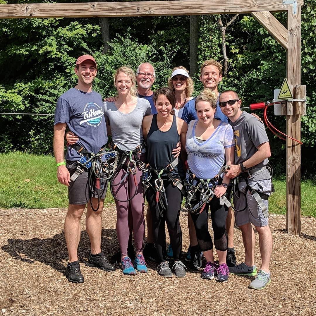 Zip line course for Laura's 30th birthday!