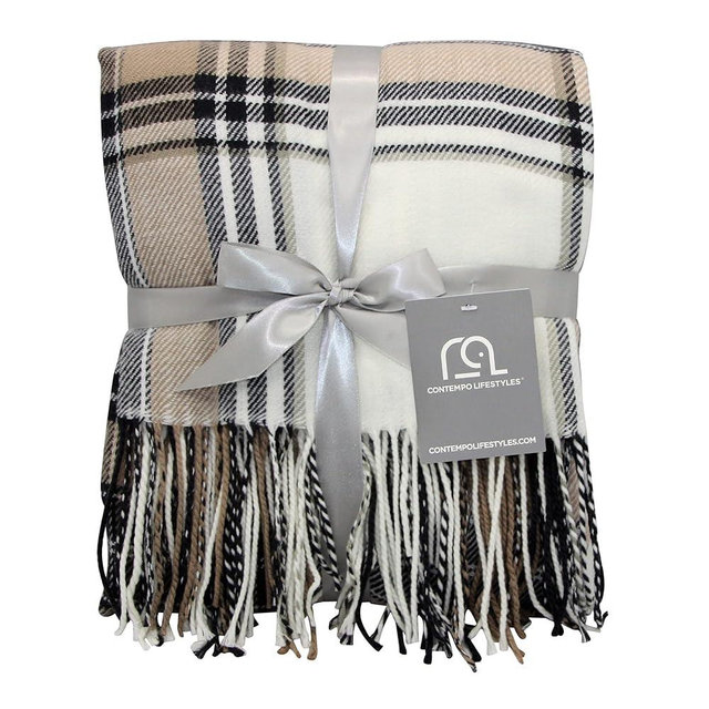 Blankets - Decorative Classic Blanket - Buffalo Plaid Throw Blanket - Comfortable and Ultra-Soft - Lightweight & Indoor Outdoor Blanket - Ideal for Living Room, Couch, Travelling Good for All Seasons