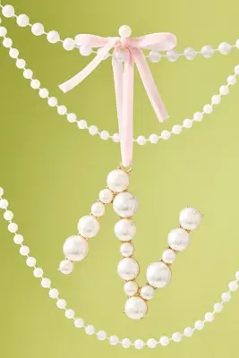 Pearl Monogram Ornament