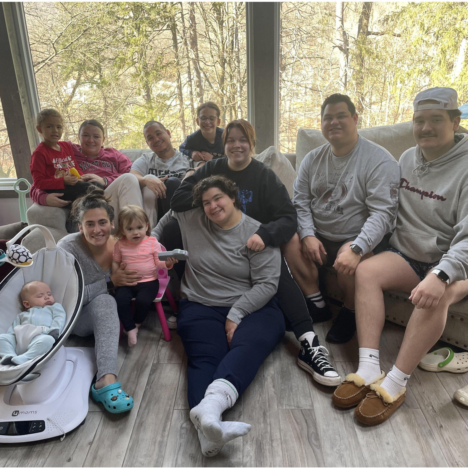 Kayla's family in New York visiting the Bowdens