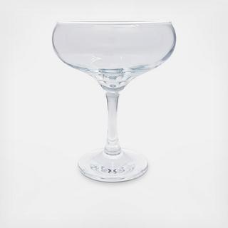 Fine Line Rimmed Coupe Glass, Set of 4