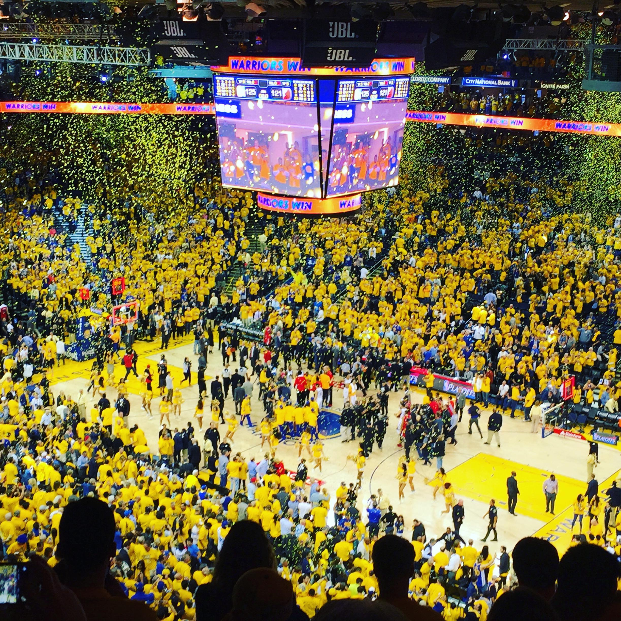 Becca's first Warriors game!