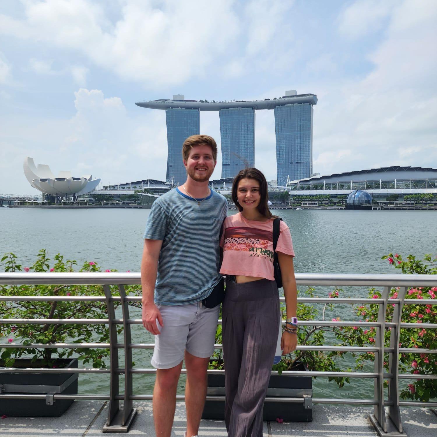 The Searcy Family reunited with Marion across Southeast Asia, including a stop in Singapore