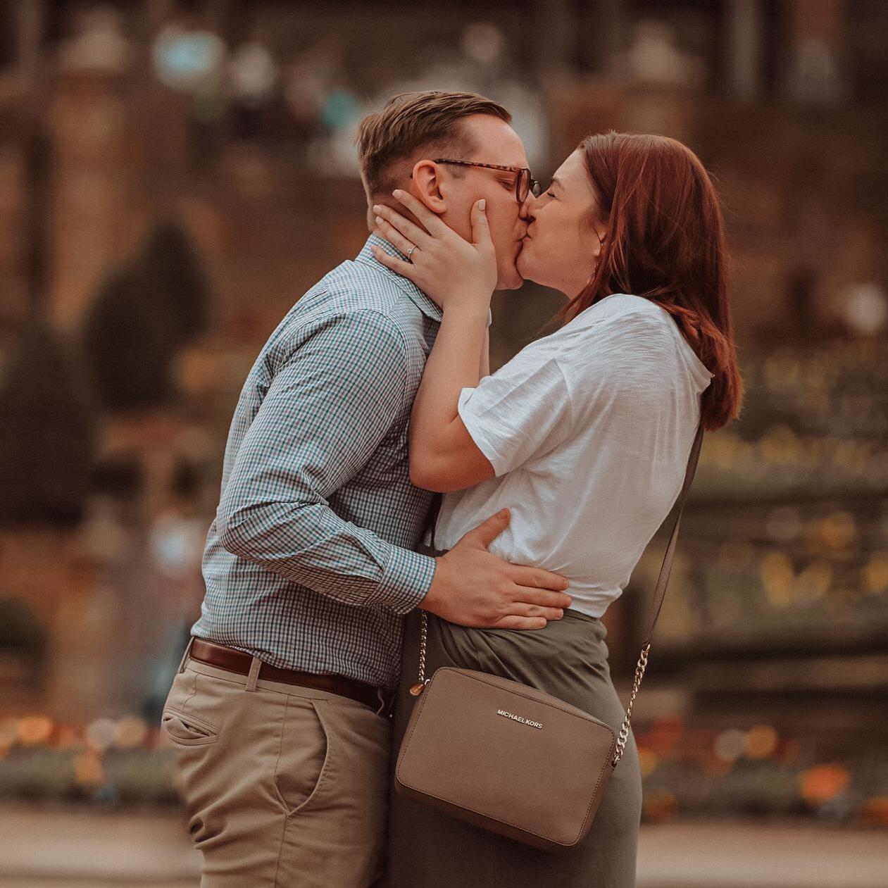 He proposed where they had their first date. Everything was perfect, and of course she said yes!