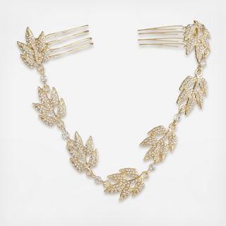 Gold Grecian Leaves Bridal Hair Chain