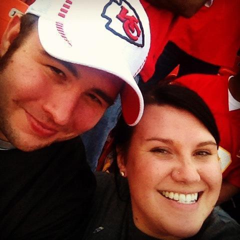 Our first Chiefs game together was on December 2nd and it was 60 degrees outside! This was the only game the Chiefs won at home that year.