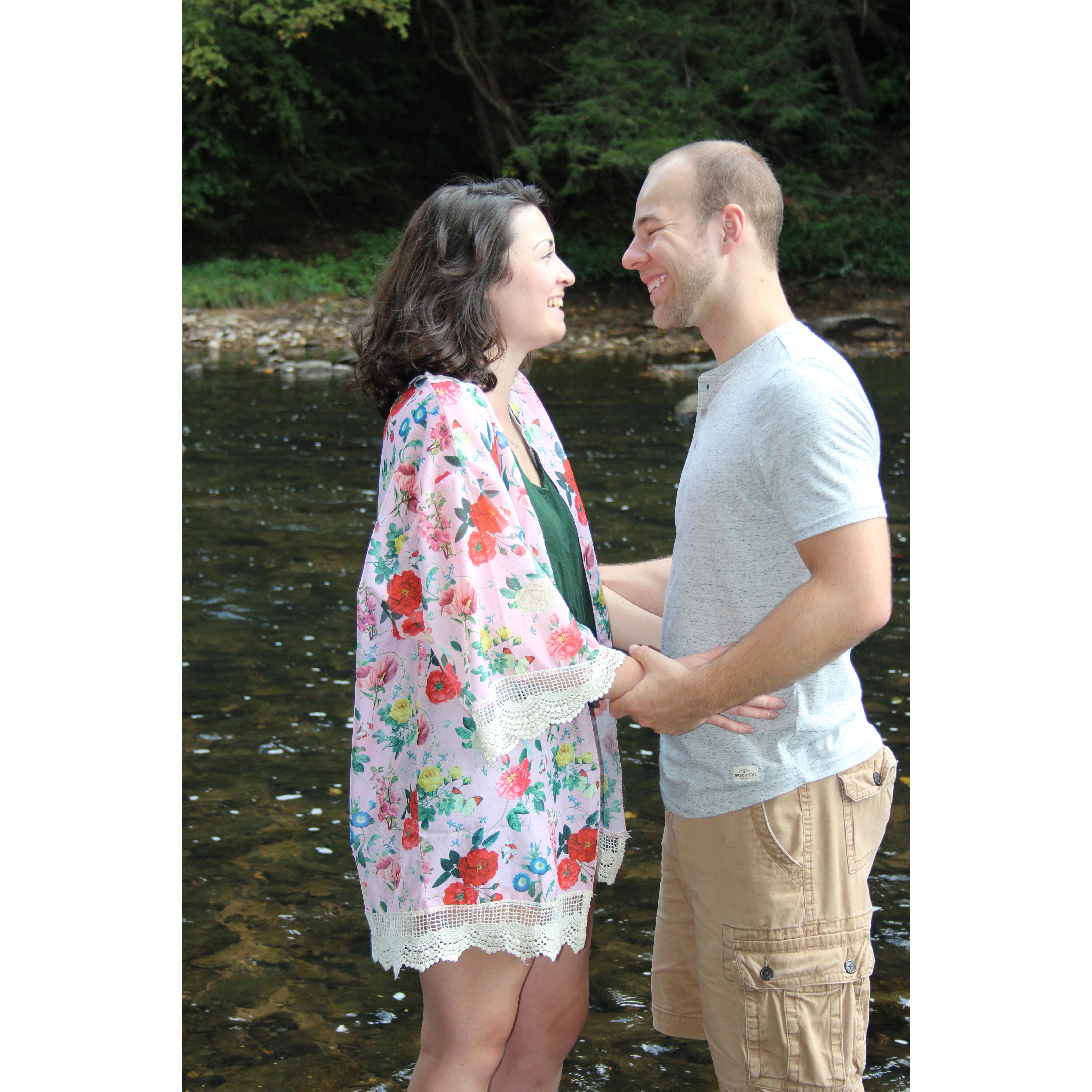 This picture was taken seconds after Jake tried to push Olivia into the water.