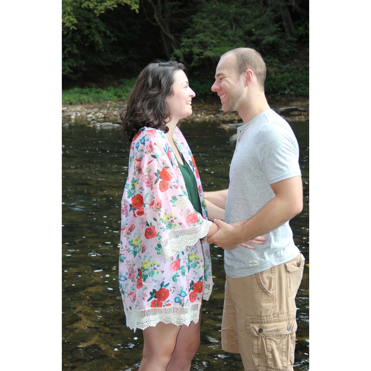 This picture was taken seconds after Jake tried to push Olivia into the water.