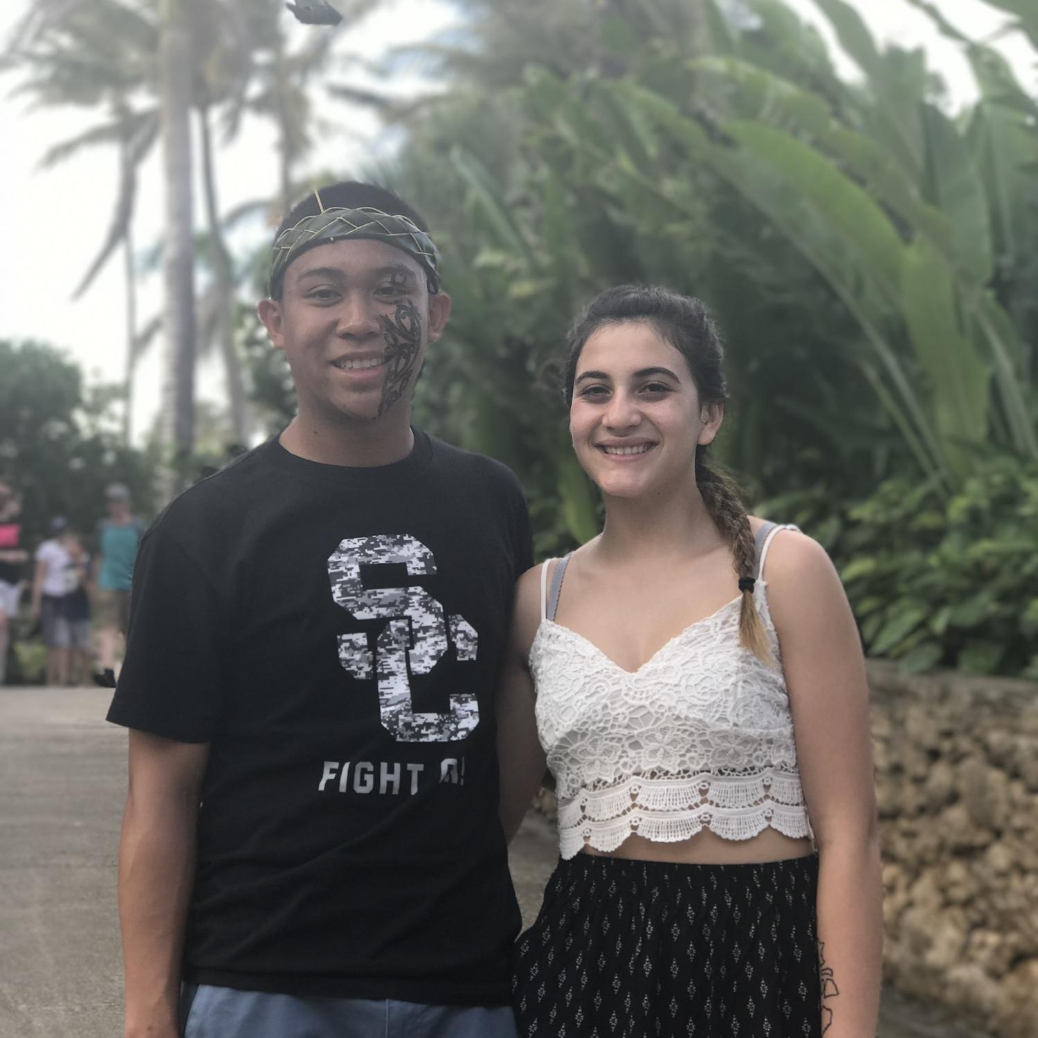 March 2017 - At the Polynesian Cultural Center on our senior trip to Hawaii.