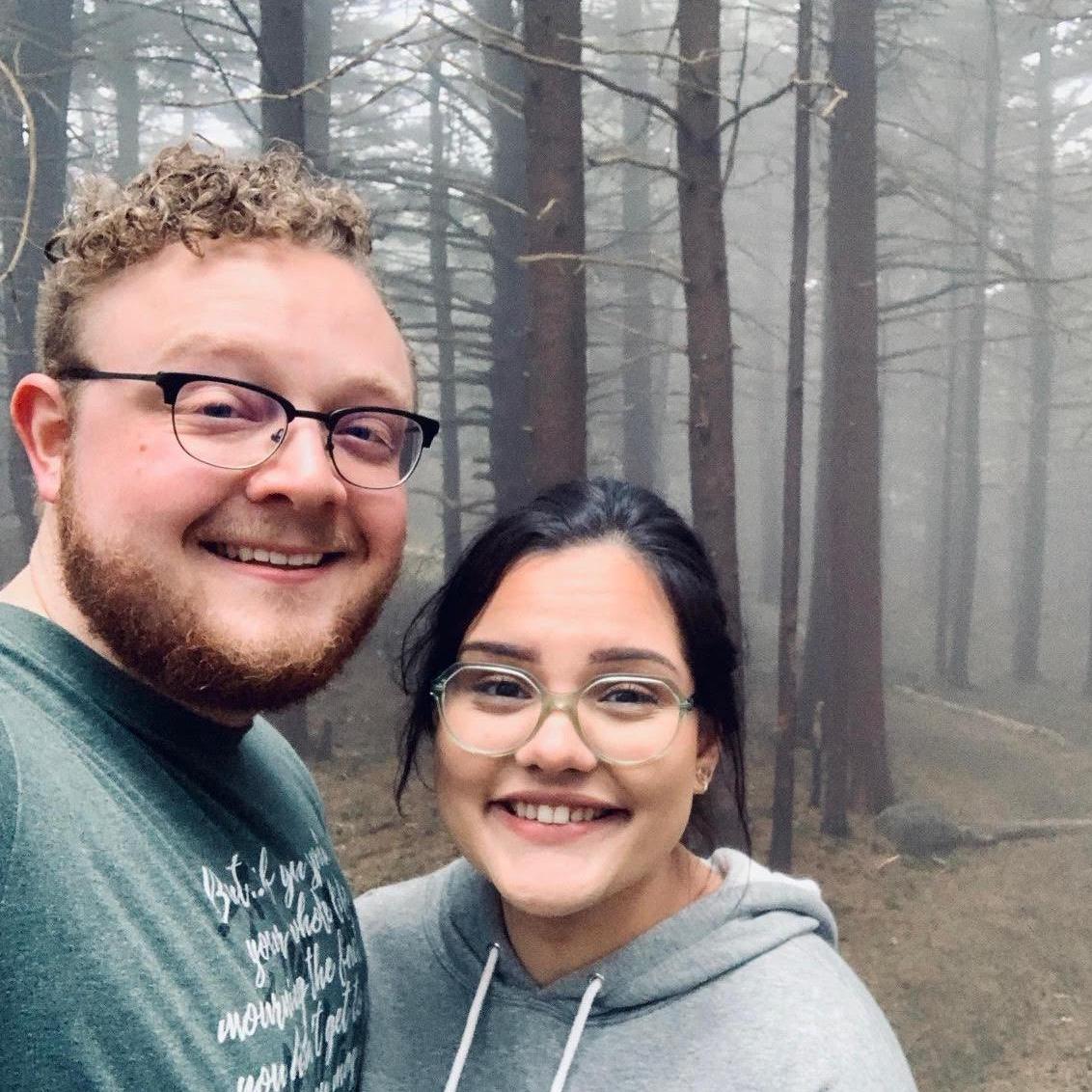 Hiking on a foggy day