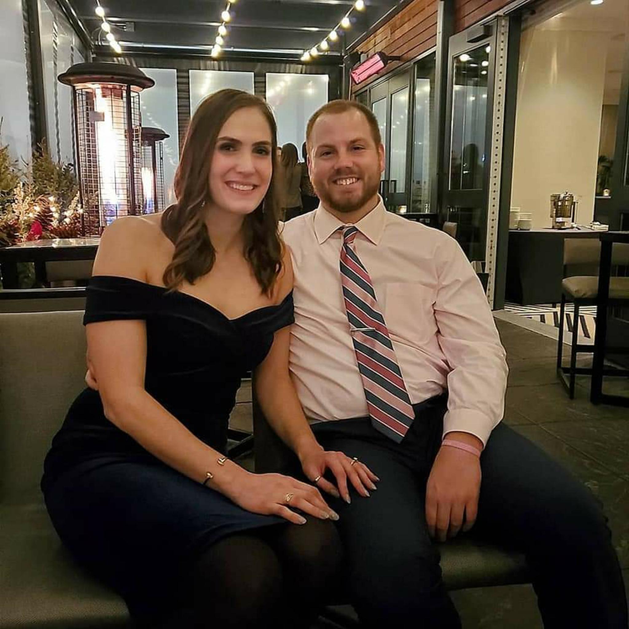 Rachel's company Christmas party on the rooftop of the Outsider in the Journeyman Hotel downtown