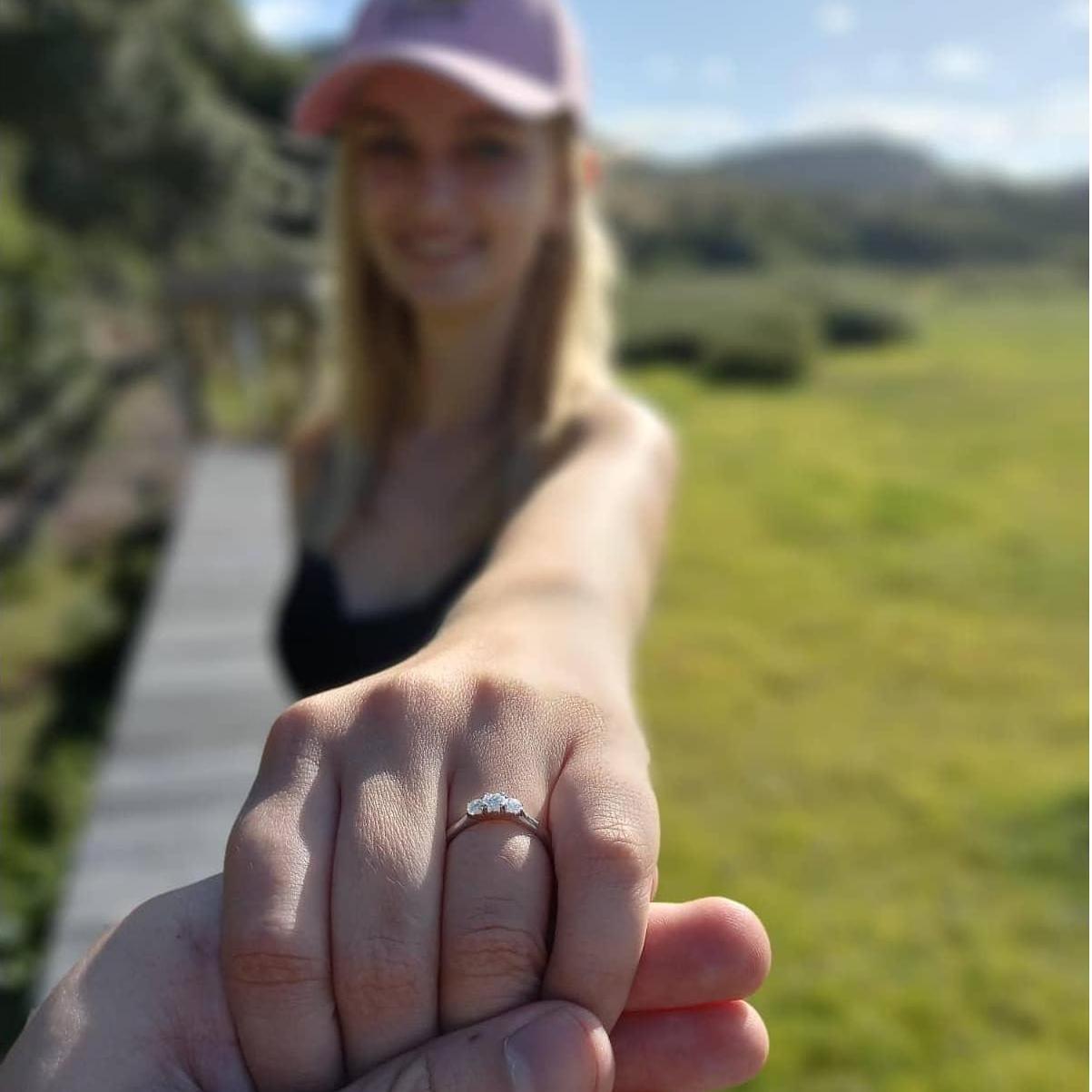 When he popped the question!