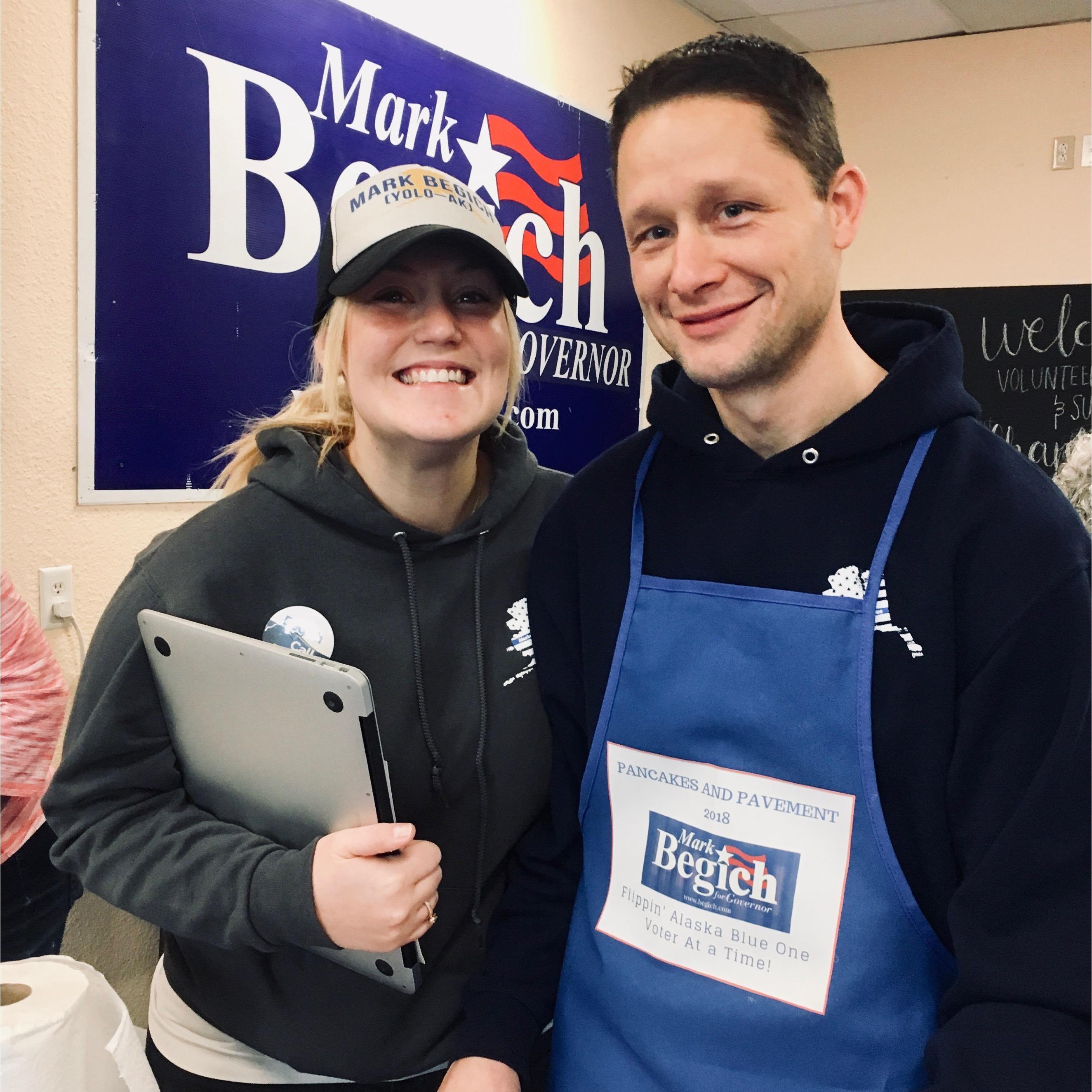 After Sean got back from the FBI National Academy Nora ran a 5 month campaign sucking up most of her time and energy. Sean was the best and supported her the whole way - even flipped some pancakes.