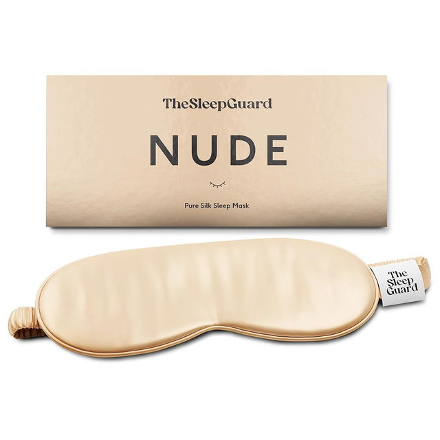 TheSleepGuard Pure Silk Sleep Mask [100% 6A Mulberry Silk, 22 Momme] Light Blocking Travel Essentials. Eye Masks for Sleeping. Black Oeko-Tex Blindfold. Eye Covers for Men & Women