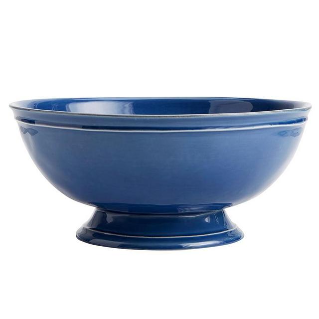 Cambria Footed Serve Bowl - Ocean Blue