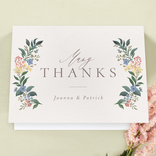 Souci Landscape | Light Oatmeal | Zola Thank You Cards