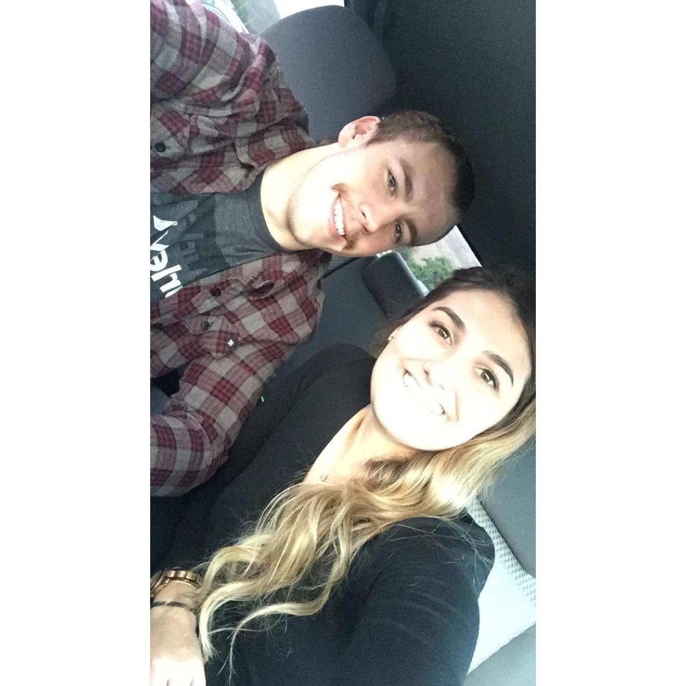 On our way to see Luke Bryan. It was the night we first told each other "I Love You"