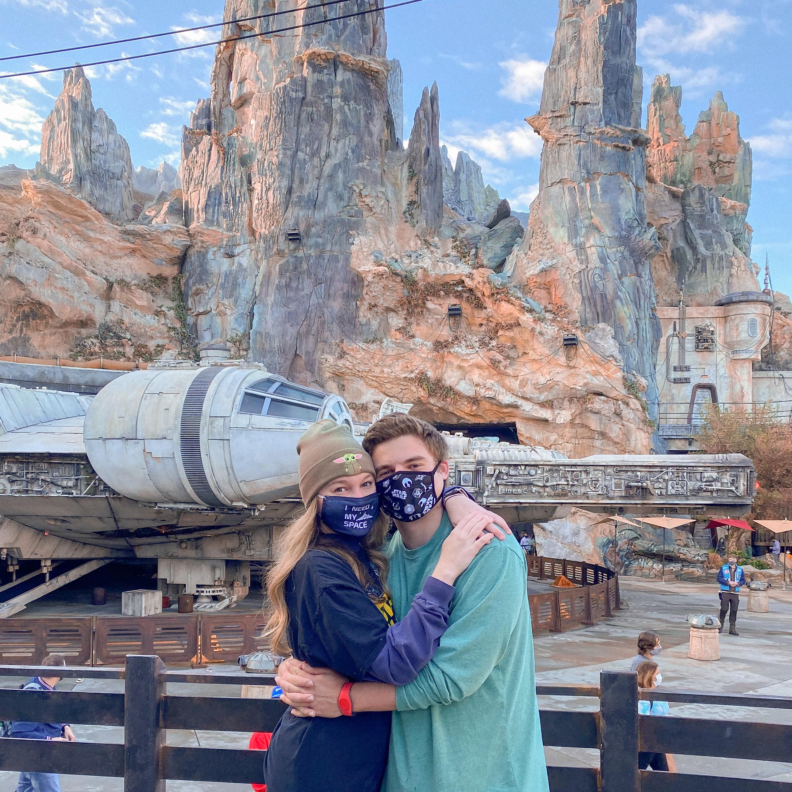 Covid year was definitely the start of Chris and I becoming obsessed with theme parks - this was December 2020, our first time in Galaxy's Edge