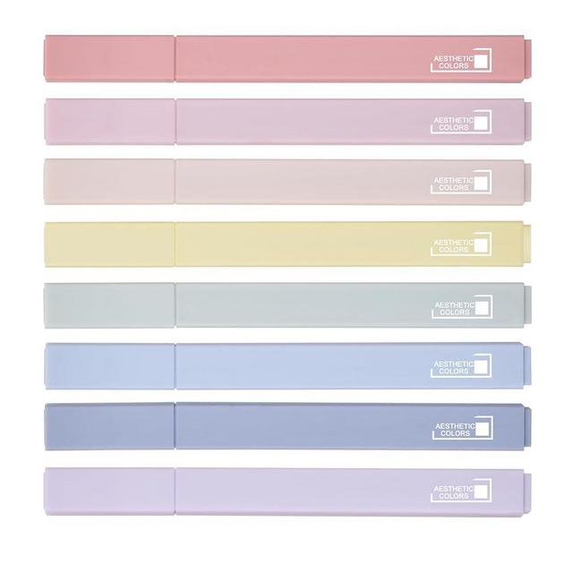 LivDeal 8 Colors Aesthetic Highlighters, 4mm Line Width, Assorted Colors With Soft Chisel Tip, No Bleed Bible Highlighters, Great for School, Nice to Eyes,Pastel Highlighters