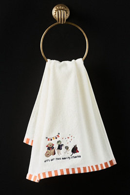 Halloween Cotton Icon Embroidered Hand Towel