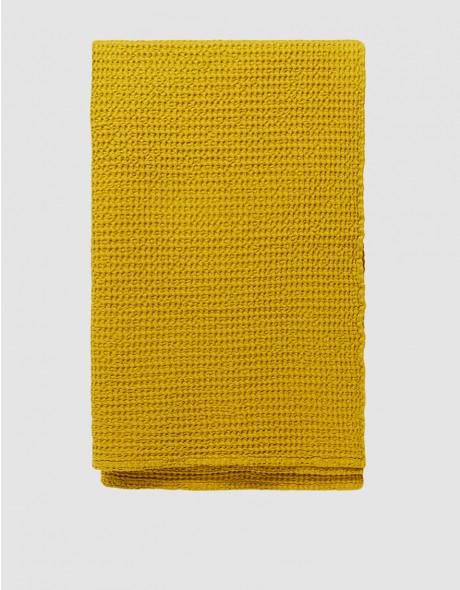 Simple Waffle Sheet Towel in Mustard