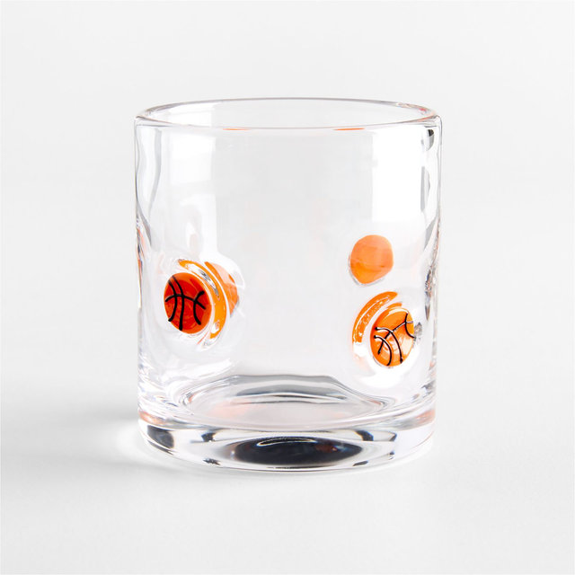 Basketball Icon 15-Oz. Double Old-Fashioned Glass