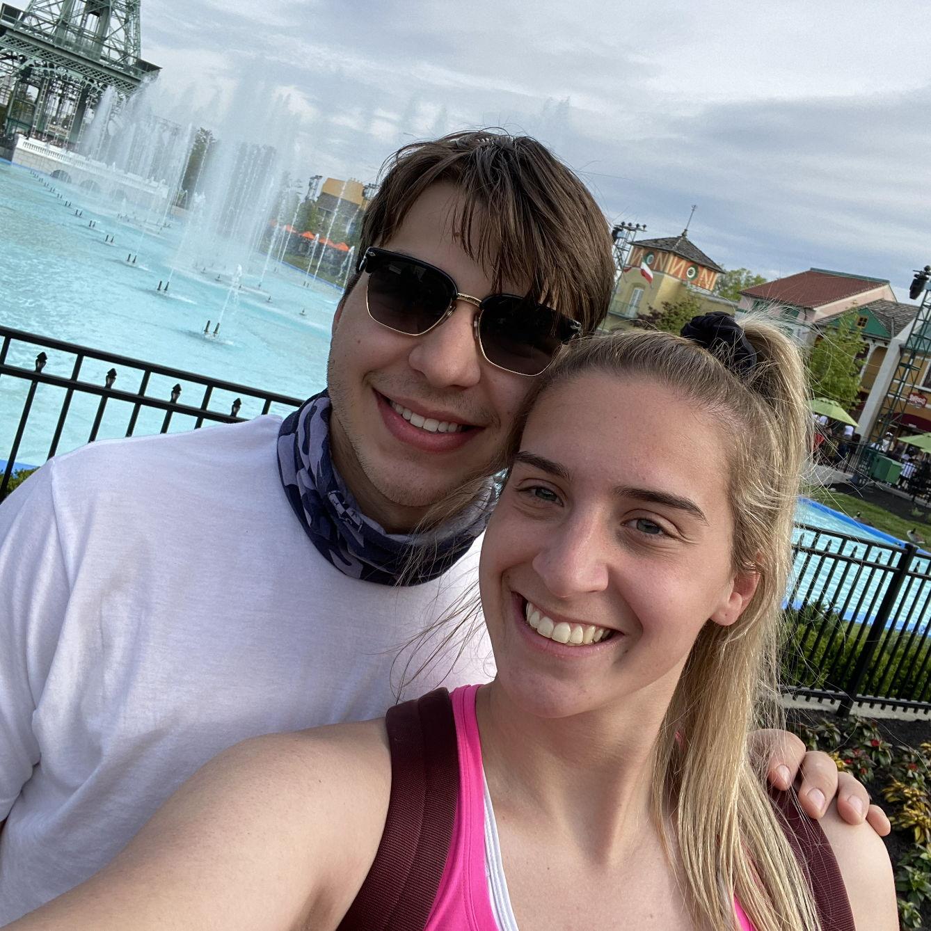 The first place we traveled to together! Kings Island: May 2021
