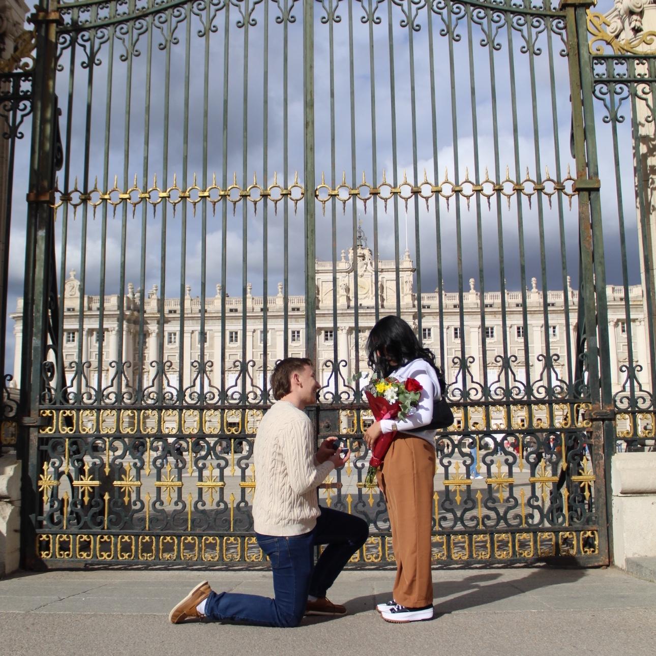 Their proposal in front of the Spanish royal palace