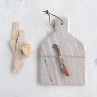 Marble 2-Piece Cutting Board with Handle