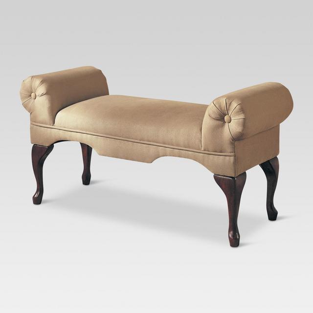 Beige Microfiber Bench - Threshold™