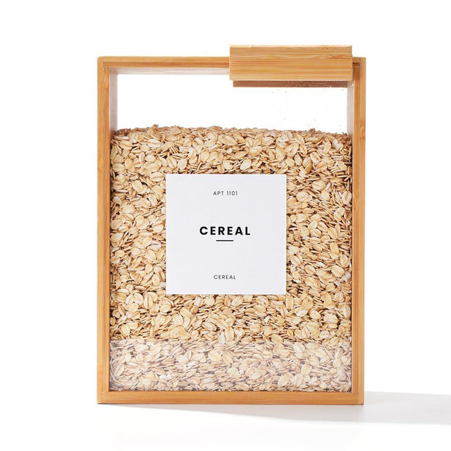 APT 1101 Food Dispenser 2L | Kitchen Organizers and Storage | Food Containers & Cereal Dispenser for Pantry Organization And Storage Container | Cereal, Rice, Flour, Snack (Bamboo, 1)
