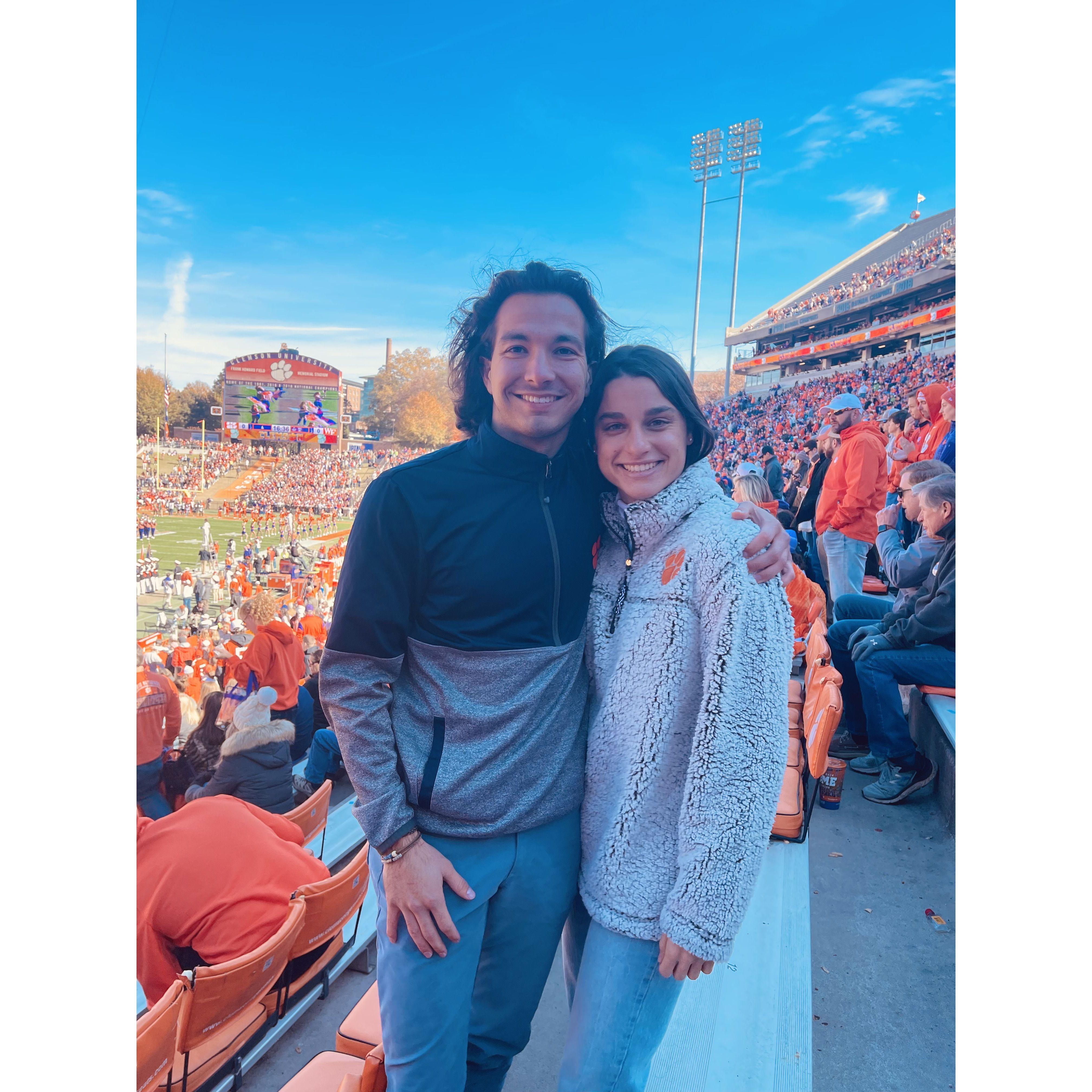Cheering on Brett's alma mater... Go Tigers! Fall 2021