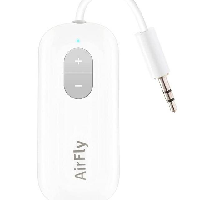 Twelve South AirFly SE, Bluetooth Wireless Audio Transmitter for AirPods/Wireless or Noise-Cancelling Headphones; Use with Any 3.5 mm Audio Jack on Airplanes, Gym Equipment or iPad/Tablets