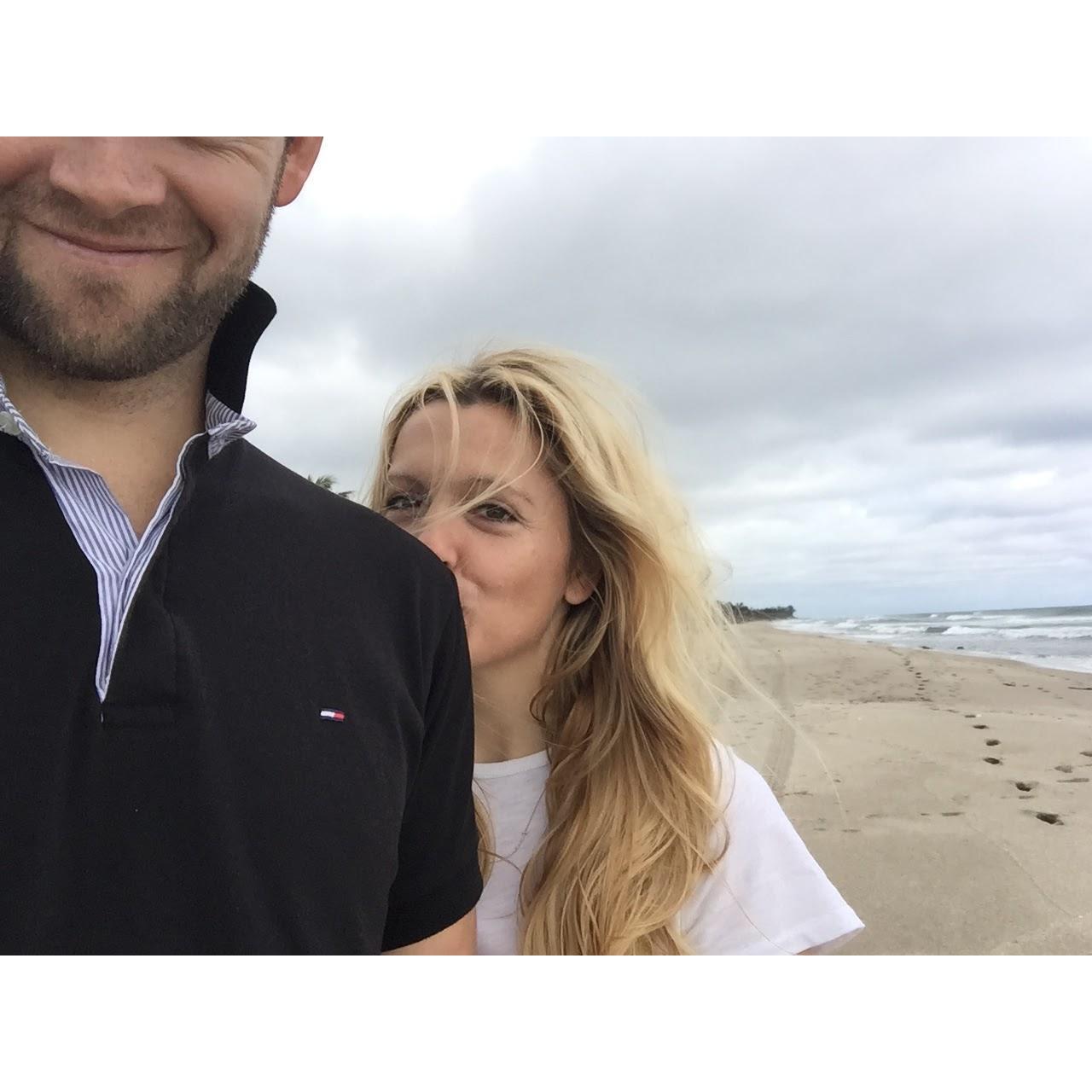 Brent's favorite kind of beach day:  overcast. #burn&peel