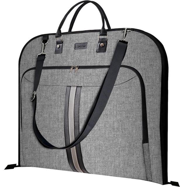 BALEINE Foldable Garment Bags For Travel, 42'' Premium Suit Bags For Men Travel, Carry On Garment Bags for Hanging Clothes (Grey)