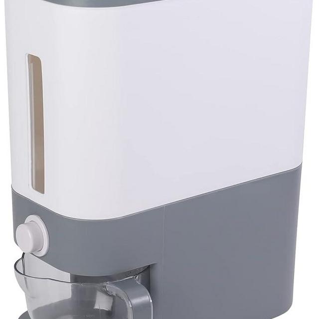 Sooyee 22 Lbs Rice Dispenser with Measuring Cup,Large Food Storage Containers for Rice, Corn,Soybean & Oatmeal,Airtight, Moisture Proof